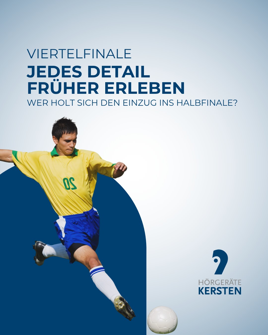 Wer zieht ins Halbfinale ein?

Damit Ihnen beim #Fußballabend kein Kommentar, keine Analyse und kein Jubelmoment entgeht, sorgenWidexAllure-Hörgeräte undTV-Play für eine direkte #Klangübertragung in Ihre Hörgeräte.

Gemeinsam mit#WidexAllure genießen Sie Fernsehen mit natürlichem Klang und klarem Sprachverstehen– wie früher.

Besuchen Sie uns vor Ort und lassen Sie sich unverbindlich beraten.