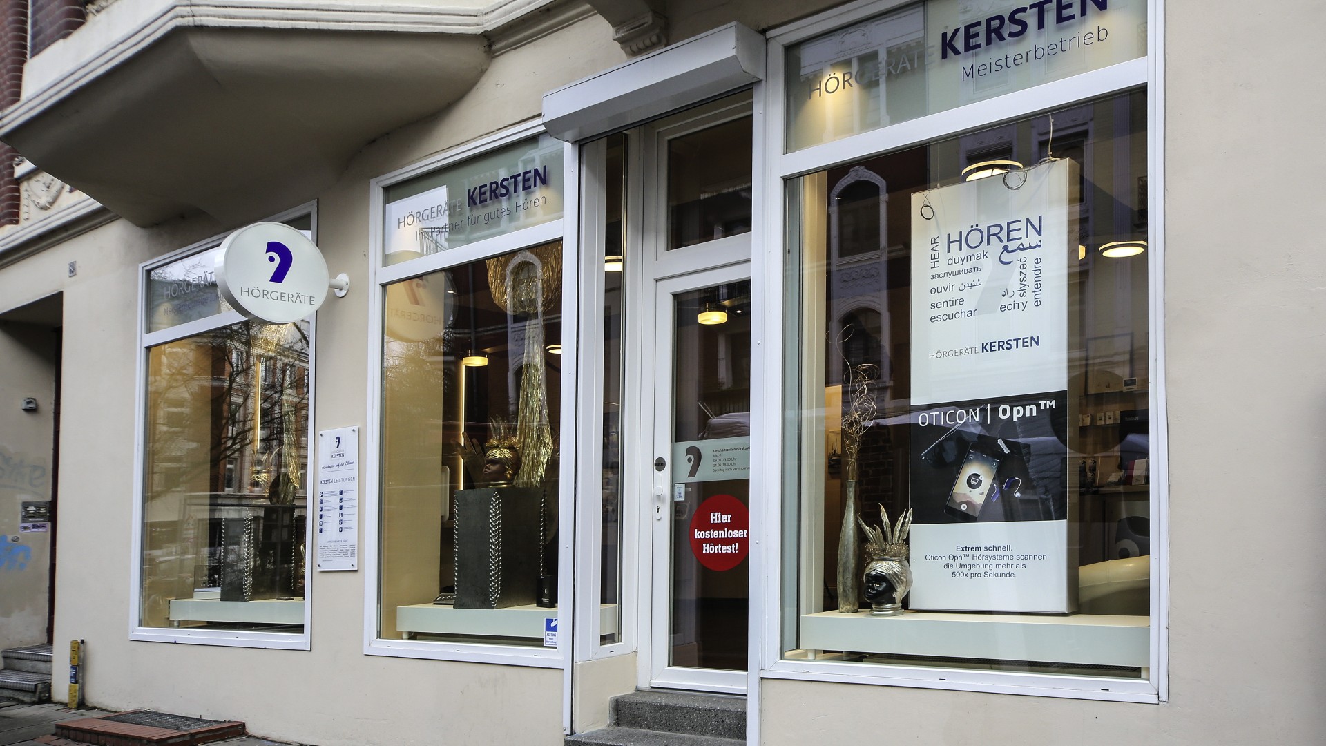 Hörgeräte Kersten Hamburg – moderne Filiale in zentraler Lage